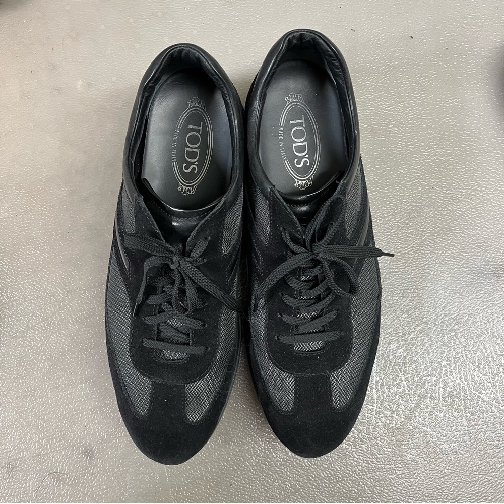 tods leather sneakers